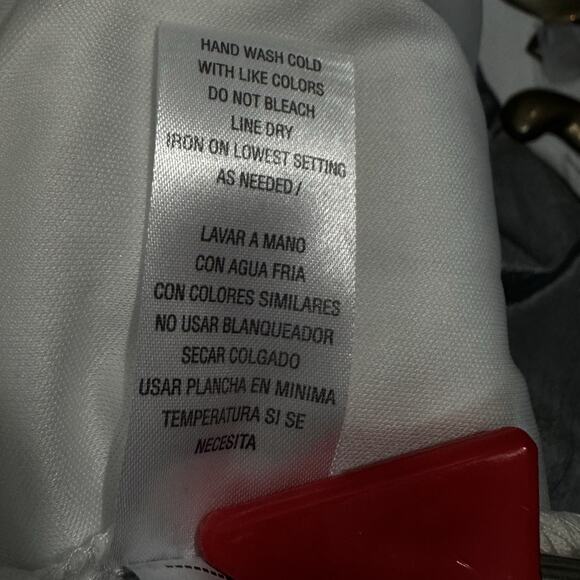 Sandra Darren Sz 8 White Lace Dress Long Bell Sleeve Boho Hippie Lined Crochet - Picture 7 of 9